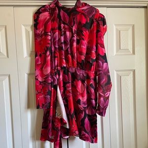 Red and Pink Floral Dress